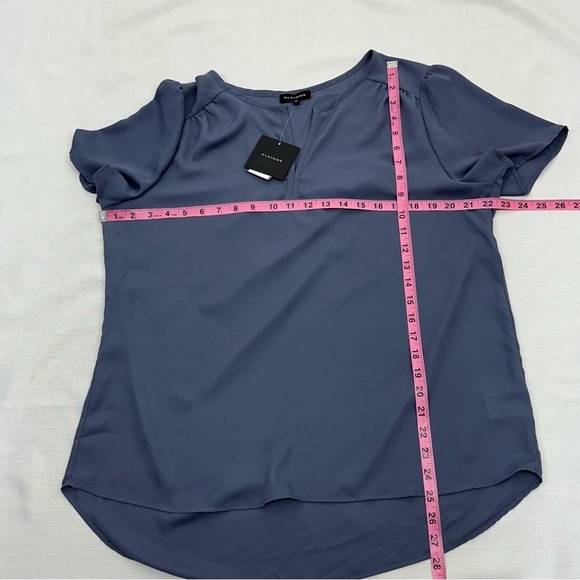 Pleione Women’s Size Large Gray Notch Neck Blouse NEW - Picture 6 of 9